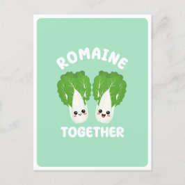  Kawaii Romeinse sla koppel groente voedsel grap  Briefkaart
