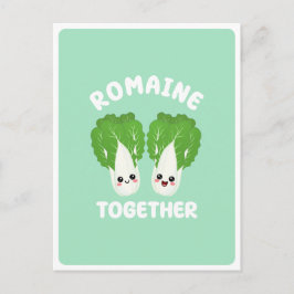  Kawaii Romeinse sla koppel groente voedsel grap  Briefkaart