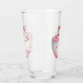 Kawaii Roze Chibi Cat met een teugelkruid Glas (Links)