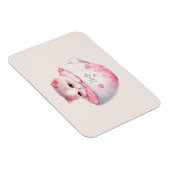Kawaii Roze Chibi Cat met een teugelkruid Magneet (Rechterzijde)