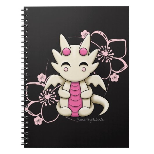 Kawaii Roze Dragon Spiral notebook Notitieboek (Voorkant)