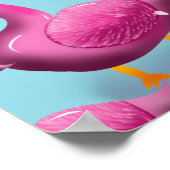 Kawaii Roze Eend Patroon – Schattige Esthetische M Poster (Hoek)