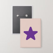 Kawaii Roze en Paarse Ster Knop Button (Voorkant / Achterkant)