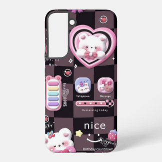 Kawaii Roze Hart Scrapbook Esthetiek Samsung Galaxy Hoesje