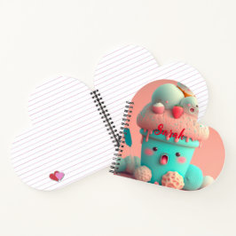 Kawaii roze ijs notitieboek