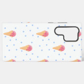 Kawaii roze ijs op wit ijs samsung galaxy hoesje (Achterkant horizontaal)