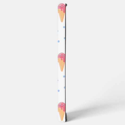 Kawaii roze ijs op wit ijs samsung galaxy hoesje (Linkerkant)