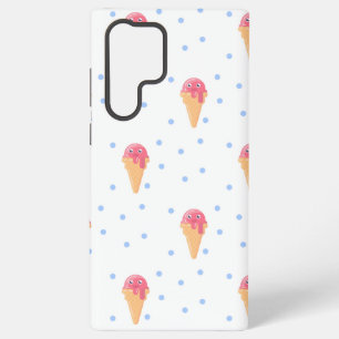 Kawaii roze ijs op wit samsung galaxy hoesje