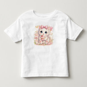 – Kawaii Roze Kat Grafische T-shirt voor Meisjes &