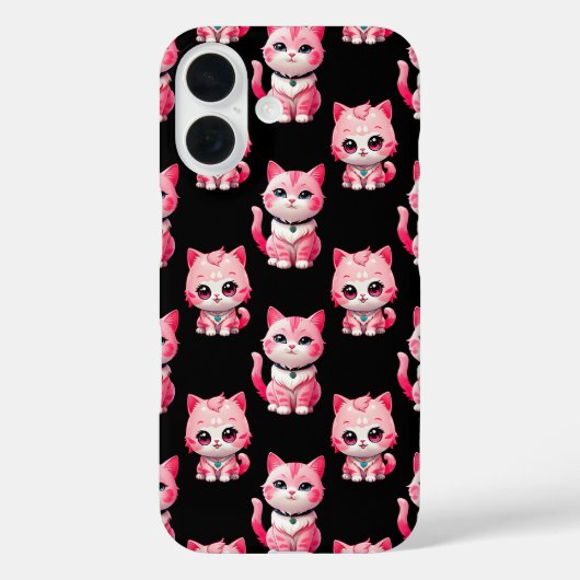 Kawaii Roze Kitty Katten Ontwerp  Case-Mate iPhone Case (Achterkant)