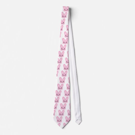 kawaii roze konijn stropdas (Voorkant)