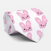 kawaii roze konijn stropdas (Opgerold)