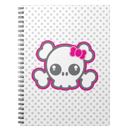 Kawaii Roze lintje-laptop Notitieboek (Voorkant)
