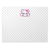 Kawaii Roze lintlintje Notitieblok (Voorkant)