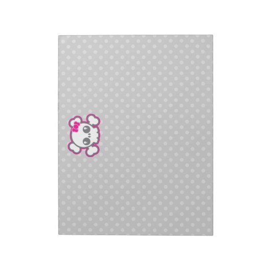 Kawaii Roze lintlintje Notitieblok (Linkerzijde)