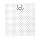 Kawaii Roze lintlintje Notitieblok (Voorkant)