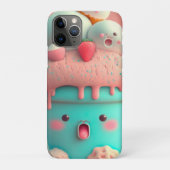 Kawaii roze notitieboek van schattig ijs Case-Mate iPhone case (Achterkant)