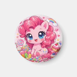 Kawaii Roze Pony Chibi Kunstmagneet Magneet
