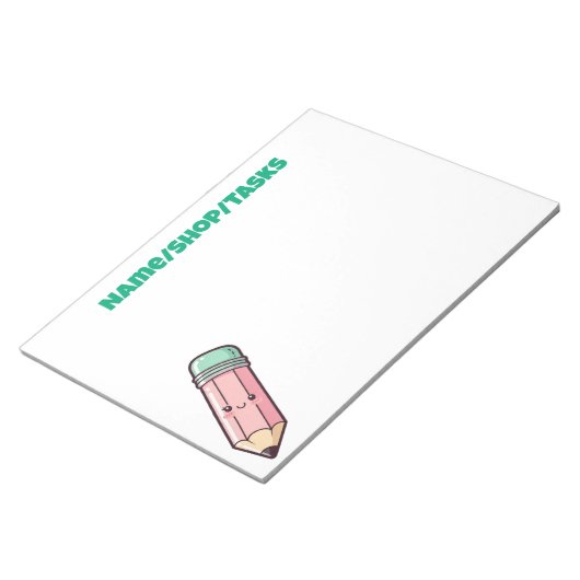 Kawaii Roze Potlood Notitieblok (Schuin)