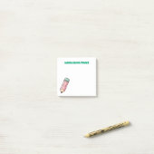 Kawaii Roze Potlood Post-it® Notes (Op bureau)