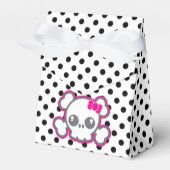 Kawaii Roze Ribbon Skull Gift Box Bedankdoosjes (Voorkant Zijde)
