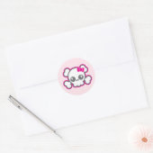 Kawaii roze ribbon skull Stickers (Envelop)