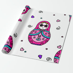 kawaii roze Russische dollar Cadeaupapier