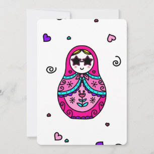kawaii roze Russische dollar Kaart