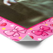 Kawaii Roze Strikken Aangepaste Foto Poster (Hoek)