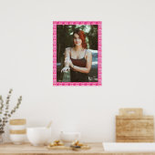 Kawaii Roze Strikken Aangepaste Foto Poster (Keuken)