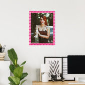 Kawaii Roze Strikken Aangepaste Foto Poster (Thuiskantoor)
