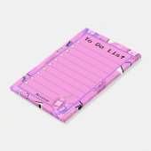 Kawaii Roze Tamagotchi Post-it® Notes (Schuin)