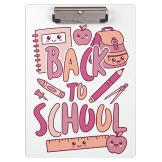 Kawaii Roze Terug Naar School Mooie Benodigdheden Klembord