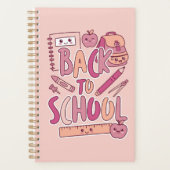Kawaii Roze Terug Naar School Mooie Benodigdheden Planner (Voorkant)