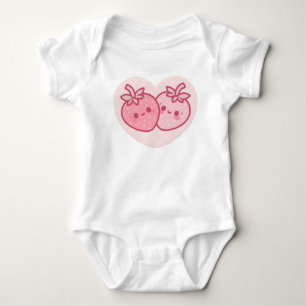 Kawaii Roze Valentijn Aardbeien Romper