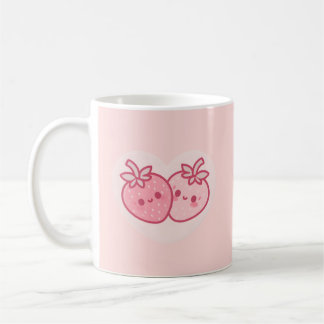 Kawaii Roze Valentijns aardbeien (Roze) Koffiemok