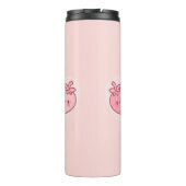 Kawaii Roze Valentijnse aardbeien Thermosbeker (Achterkant)