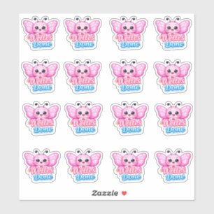 Kawaii Roze Vlinder Goed Gedaan Leerling Beloning  Sticker