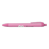 Kawaii Roze Zwarte Inkt Pen (Bovenkant)