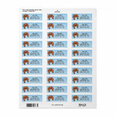 Kawaii Ruby Cavalier King Charles Spaniel Etiket (Full Sheet)