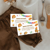 Kawaii Rustic Fiesta Taco Bout Books Baby shower Informatiekaartje