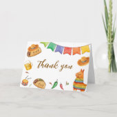 Kawaii Rustic Fiesta Taco 'Over een Baby shower Bedankkaart (Voorkant)