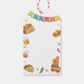 Kawaii Rustic Fiesta Taco over een Baby shower Cadeaulabel (Achterkant)