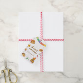Kawaii Rustic Fiesta Taco over een Baby shower Cadeaulabel (Met Touw)