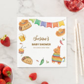 Kawaii Rustic Fiesta Taco over een Baby shower Servet (Insitu)