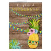 Kawaii rustieke strand partij ananas eten thema (Voorkant)