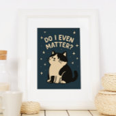 Kawaii Sad Schattige Cat. Maakt het wat uit? citaa Poster