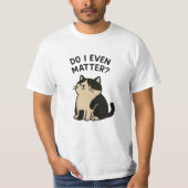 Kawaii Sad Schattige Cat. Maakt het wat uit? dierl T-shirt (Voorkant)