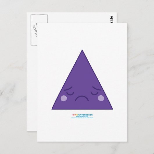 Kawaii Sad Triangle Briefkaart (Voorkant / Achterkant)