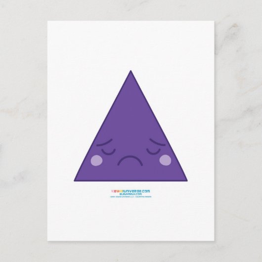 Kawaii Sad Triangle Briefkaart (Voorkant)
